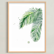 "Summer Palms" - Art Print in Palm Tree by Kelsey McNatt - Framed