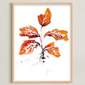 "Shift" - Art Print in Rust by Kelly Ventura - Framed