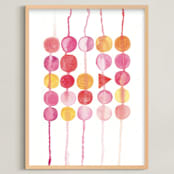 "Dripping Sun" - Art Print in Warm Sunset by studio SYLVO - Framed