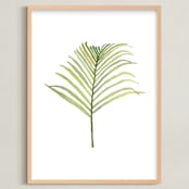 "I'm Frond of You No. 1" - Art Print in Palm Green by Andi Pahl - Framed