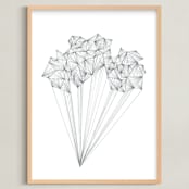 "crystallized pyrotechnics" - Art Print in crisp white by Naomi Ernest - Framed