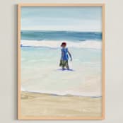 "Oxnard Zachary I" - Art Print in Cerulean Blue by Annie Seaton - Framed