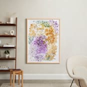 "Ripples Watercolor" - Art Print in Amethyst by Andi Pahl - In a Room