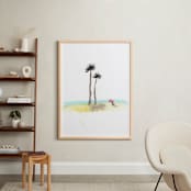"Shade by the Sea" - Art Print in Turqouise by Lindsay Megahed - In a Room