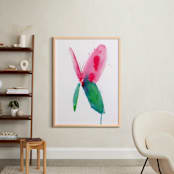 "Butterfly Whimsy" - Art Print in Pink by Lindsay Megahed - In a Room