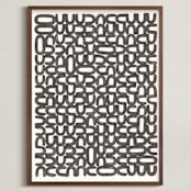 "Language" - Art Print in Graphite Stick by Emily Kariniemi - Framed