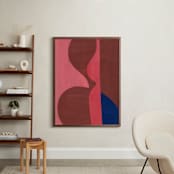 "Dreaming in Blue I" - Art Print in Beautiful Burgundy by cyrille gulassa - In a Room