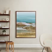 "Uneven Ground I" - Art Print in Sky Blue by Lara Eckerman - In a Room