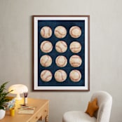 "Dinger 1 Spin Cycle" - Art Print in Navy by Kamala Nahas - In a Room