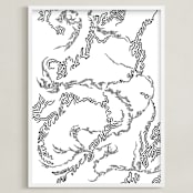 "Cloud Formations 2" - Art Print in Ink by Harrison Tenzer - Framed