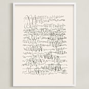 "Nature, you and me N.4 I" - Art Print in Monochrome by Catilustre - Framed