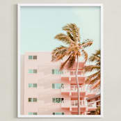 "Pastel Holidays" - Art Print in Peach Pearl by Rega - Framed