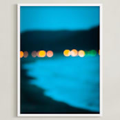 "Twinkling light" - Art Print in Coastal Blue by Lindsay Ferraris Photography - Framed