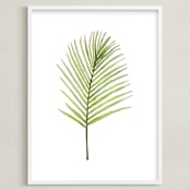 "I'm Frond of You No. 2" - Art Print in Palm Green by Andi Pahl - Framed