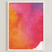 "Rainbow" - Art Print in Raspberry Rose by Artsy Canvas Girl Designs - Framed