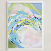 "Welcome to the Jungle" - Art Print in Jungle Greens by Makewells - Framed