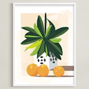 "Tropical Still Life" - Art Print in Hunter Green by Lindsay Megahed - Framed