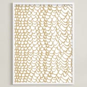 "The Rapids" - Art Print in Gold by rose lindo - Framed