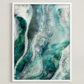 "Flow Through Me" - Art Print in Flow by Debi Perkins - Framed