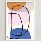 "Old Bubbles" - Art Print in White by Becca Robinson - Framed
