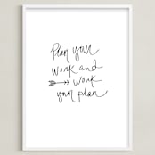 "Success" - Art Print in Fog Grey by Katie Craig - Framed