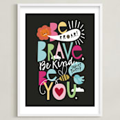 "Rules to live by" - Art Print in Dark Brights by Alethea and Ruth - Framed