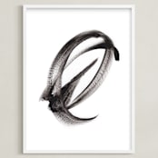 "Mysterium" - Art Print in Black by Misty Hughes - Framed