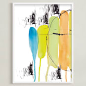 "Melted Popsicles" - Art Print in Summer Sorbert by Deborah Velasquez - Framed