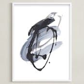 "Yod" - Art Print in Grey by Misty Hughes - Framed