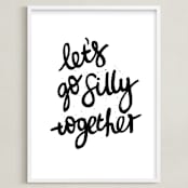 "silly together" - Art Print in black by Phrosné Barwood - Framed