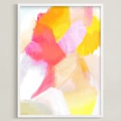 "Fragment 1" - Art Print in Coral by Hooray Creative - Framed