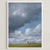 "Topland Storm" - Art Print in Thunder Blue by Stephanie Goos Johnson - Framed