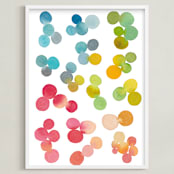 "Rainbow Rocks" - Art Print in Rainbow by Pip Gerard - Framed