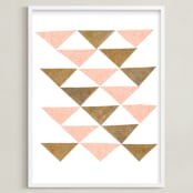 "Abstract Muted 2" - Art Print in Blush Pink by Kelly Nasuta - Framed