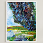 "In Living Color" - Art Print in Daylight Blue by Stuart Heir - Framed