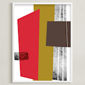 "abstracciones vol.1" - Art Print in Maraschino by Aspacia Kusulas - Framed