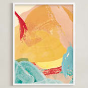 "Rhythmic Sunrise" - Art Print in Sun by Red Impressionz - Framed