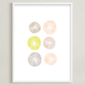 "Barnacle" - Art Print in chartreuse by Milk and Marrow - Framed