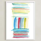 "horizontal vertical" - Art Print in blue by Ramoncita - aticnomar - Framed