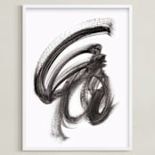 "Oakenfold" - Art Print in Black by Misty Hughes - Framed