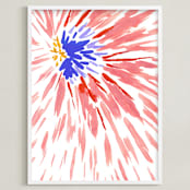 "Burst Series #4" - Art Print in Rosey by Chelsey Scott - Framed