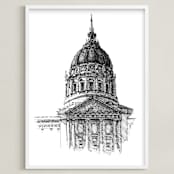 "The Dome " - Art Print in Black by IMG_101 - Framed