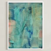 "Asbtract Painting" - Art Print in sea green by Ramoncita - aticnomar - Framed