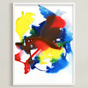 "Where The Birds Sing" - Art Print in Bright Flower by Michelle Waldie - Framed