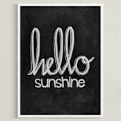 "My Sunshine Day" - Art Print in Chalkboard Black by Meggie Townsand - Framed