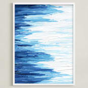 "Tide" - Art Print in Ocean Blue by Chelsey Scott - Framed