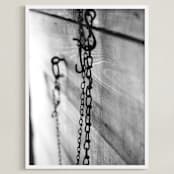 "The Horse Stable Series 2" - Art Print in Barnwood Grey by Keen Peachy - Framed