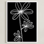 "doodle flower" - Art Print in white by Ramoncita - aticnomar - Framed