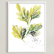 "Tangle" - Art Print in Sap Green by Kelly Ventura - Framed