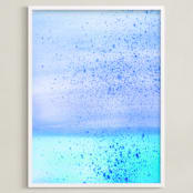 "Sea Splash" - Art Print in Periwinkle by Monica Janes Fine Art - Framed